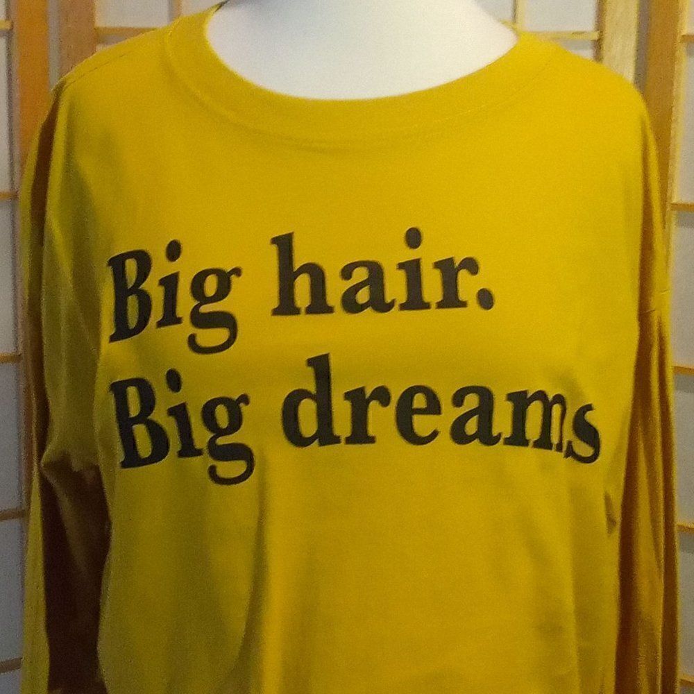 Popular Sports XL Cropped Cutoff Tee Big Hair Big Dreams